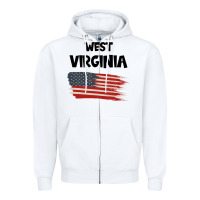 White WEST VIRGINIA Zipper Hoodie - Bettercallsaul