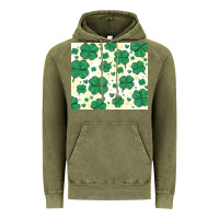 Vintage Olive st patrick clover Vintage Hoodie - MaliasSmallBusiness