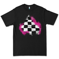Black race flag glitter patch Premium Tee - AdoDesignShop