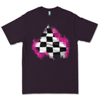 Plum race flag glitter patch Premium Tee - AdoDesignShop