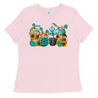 Bubblegum Pink gemstone coffee cups Ladies Tee - AdoDesignShop