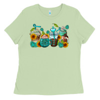 Matcha gemstone coffee cups Ladies Tee - AdoDesignShop