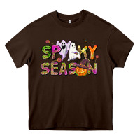 Chocolate Brown spooky season Heavy Core Tee - AdoDesignShop