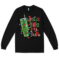 Black jesus fills my cup psalm 25 5 Long Sleeve Tee - MaliasSmallBusiness