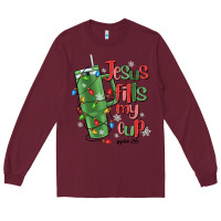 Jesus Fills My Cup Psalm 25 5 Long Sleeve Tee | Teevron