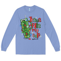 Colony Blue jesus fills my cup psalm 25 5 Long Sleeve Tee - MaliasSmallBusiness