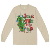 Mushroom jesus fills my cup psalm 25 5 Long Sleeve Tee - MaliasSmallBusiness