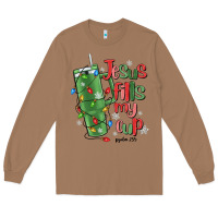 Toasted Coconut jesus fills my cup psalm 25 5 Long Sleeve Tee - MaliasSmallBusiness