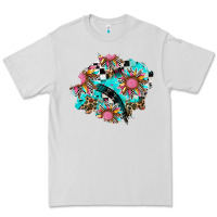Dove Grey race sunflower patches Premium Tee - AdoDesignShop
