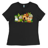 Black chicken coffee cups Ladies Tee - AdoDesignShop