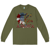 Army Green god bless america Long Sleeve Tee - JahusDesignShop