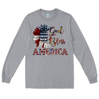 Heather Grey god bless america Long Sleeve Tee - JahusDesignShop