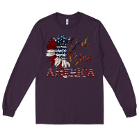 Plum god bless america Long Sleeve Tee - JahusDesignShop