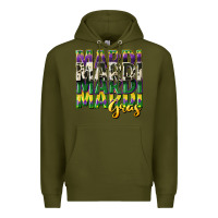 Army Green cowhide mardi gras Premium Hoodie - CowGirlArtShop