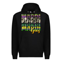 Black cowhide mardi gras Premium Hoodie - CowGirlArtShop