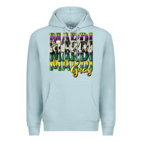 Blue Mist cowhide mardi gras Premium Hoodie - CowGirlArtShop