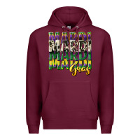 Burgundy cowhide mardi gras Premium Hoodie - CowGirlArtShop