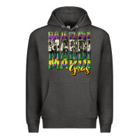 Charcoal Heather cowhide mardi gras Premium Hoodie - CowGirlArtShop