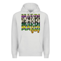 Dove Grey cowhide mardi gras Premium Hoodie - CowGirlArtShop