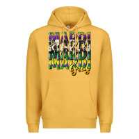 Mustard cowhide mardi gras Premium Hoodie - CowGirlArtShop