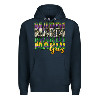 Navy cowhide mardi gras Premium Hoodie - CowGirlArtShop
