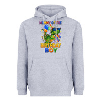 Heather Grey mommy of the 5 th birthday boy t rex Heavyweight Hoodie - CowGirlArtShop