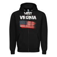 Black WEST VIRGINIA Zipper Hoodie - Bettercallsaul