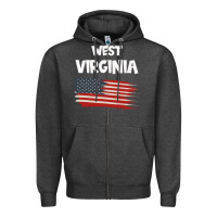 Charcoal Heather WEST VIRGINIA Zipper Hoodie - Bettercallsaul