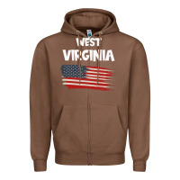 Chestnut WEST VIRGINIA Zipper Hoodie - Bettercallsaul