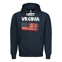 Navy WEST VIRGINIA Zipper Hoodie - Bettercallsaul