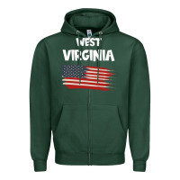 Sports Green WEST VIRGINIA Zipper Hoodie - Bettercallsaul