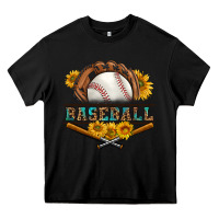 Black western baseball with sunflower Heavy Core Tee - BundleAndBundleShop
