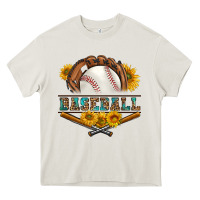 Cream western baseball with sunflower Heavy Core Tee - BundleAndBundleShop