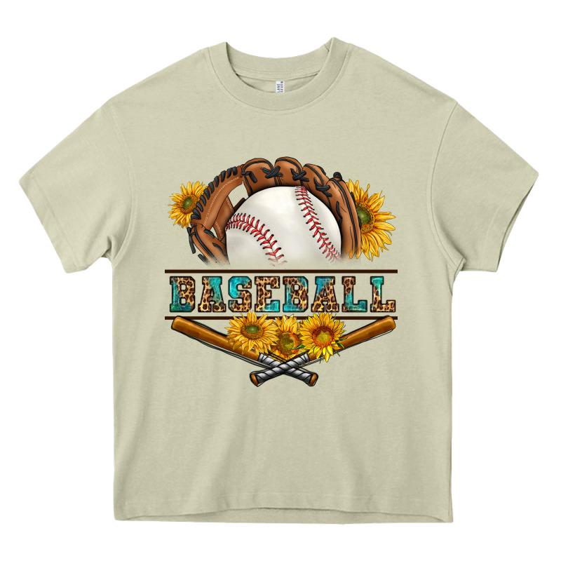 Western Baseball With Sunflower Heavy Core Tee by BundleAndBundleShop | Teevron