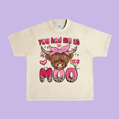 You Had Me At Moo Urban Heavy Tee Designed By Maliassmallbusiness