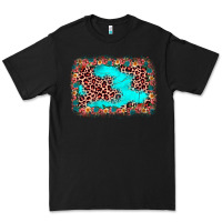 Black easter Leopard turquoise background Premium Tee - JahusDesignShop