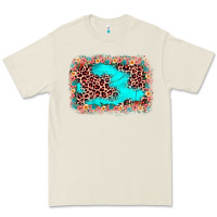 Bone easter Leopard turquoise background Premium Tee - JahusDesignShop
