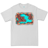 Dove Grey easter Leopard turquoise background Premium Tee - JahusDesignShop