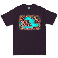 Plum easter Leopard turquoise background Premium Tee - JahusDesignShop