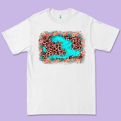 Easter Leopard Turquoise Background Premium Tee Designed By Jahusdesignshop
