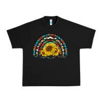 Black western sunflowers aztec leopard serape  rainbows Urban Heavy Tee - AdoDesignShop