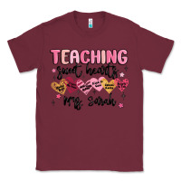 Burgundy teaching sweet hearts Classic Tee - MaliasSmallBusiness