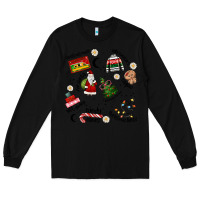 Black Merry Christmas Long Sleeve Tee - MaliasSmallBusiness