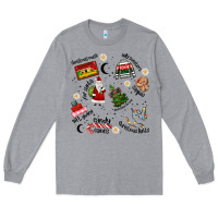 Heather Grey Merry Christmas Long Sleeve Tee - MaliasSmallBusiness