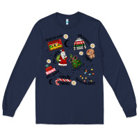Navy Merry Christmas Long Sleeve Tee - MaliasSmallBusiness