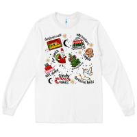 White Merry Christmas Long Sleeve Tee - MaliasSmallBusiness