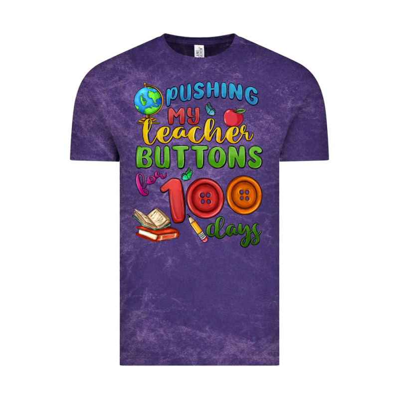 Pushing My Teacher Buttons For 100 Days Vintage Tee by MaliasSmallBusiness | Teevron