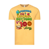 Vintage Mustard pushing my teacher buttons for 100 days Vintage Tee - MaliasSmallBusiness