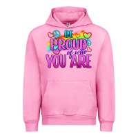 Fuchsia Pink Be Proud Of Who You Are Urban Hoodie - BundleAndBundleShop