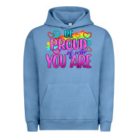 Pigment Pebble Blue Be Proud Of Who You Are Urban Hoodie - BundleAndBundleShop